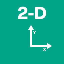 2-D képfeldolgozás az X és Y tengely  Kétdimenziós terület képkiértékelése