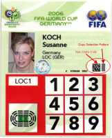 Fig 1: FIFA World Cup access ID card with employee legitimation