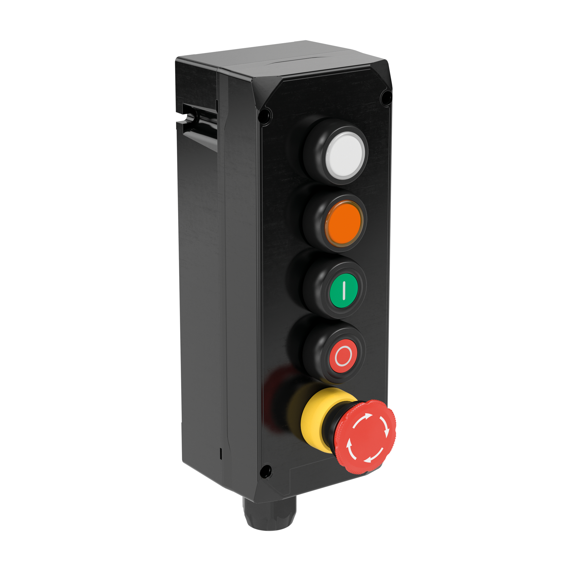 The LRP series control units offer space for up to five standard operating elements—a high degree of functionality that is unique on the market. 