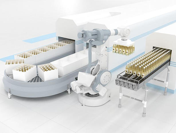 Ultraschallsensoren der Serie UC18GS für die störungssichere Flaschenerkennung in Abfüllmaschinen