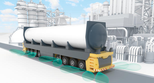 Reliable Lateral Protection for Autonomous Transport of Large Tanks